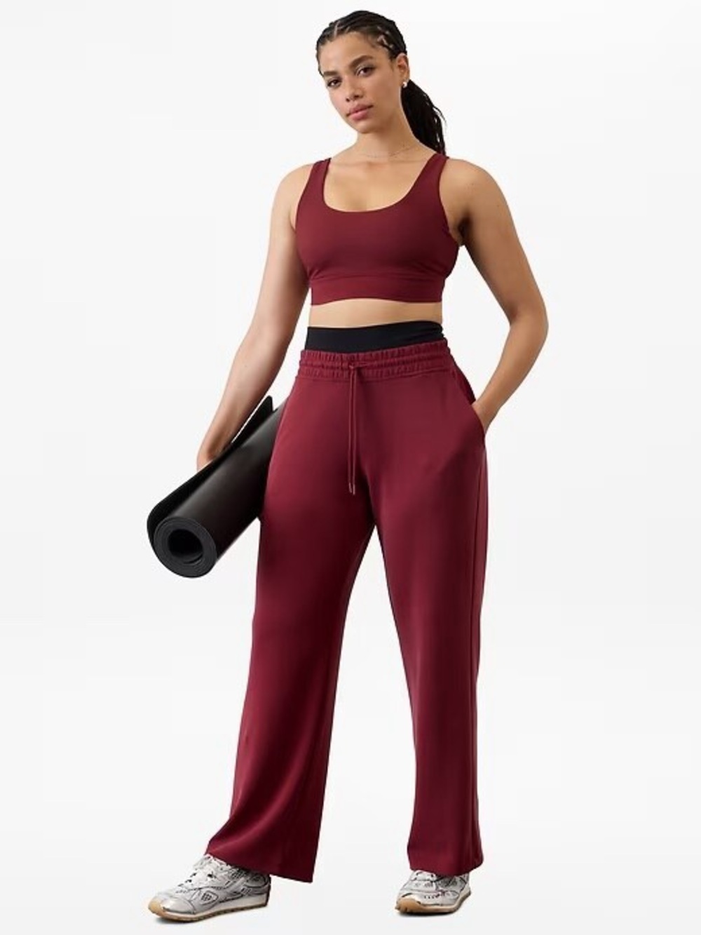 Athleta SeaSoft Mid Rise Straight Pant Size Large
